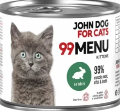 John Dog 99 Menu Kitten Rabbit Mokra Karma dla kociąt op. 200g