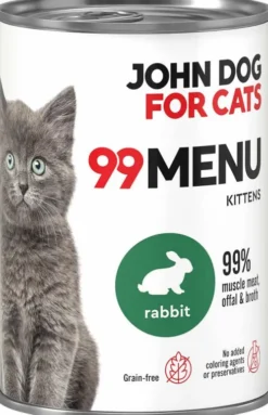 John Dog 99 Menu Kitten Rabbit Mokra Karma dla kociąt op. 400g
