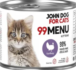 John Dog 99 Menu Kitten Turkey Mokra Karma dla kociąt op. 200g