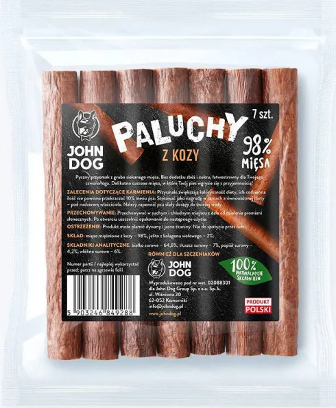 John Dog Premium Przysmak Paluchy z kozy dla psa op. 7szt.