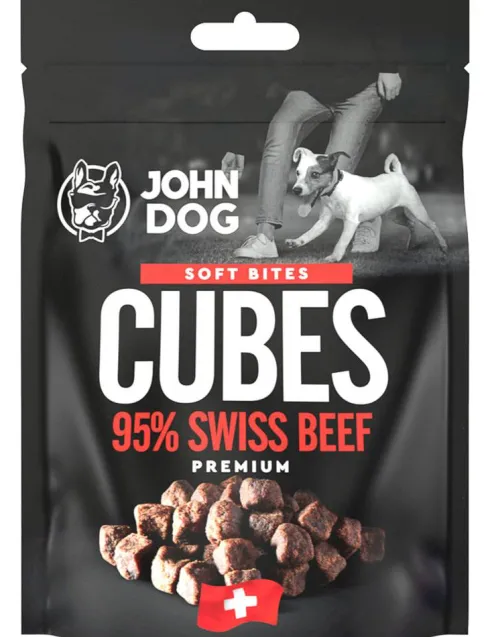 John Dog Przysmak Soft Bites Cubes Swiss Beef dla psa op. 120g