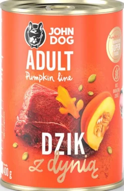 John Dog Pumpkin line Adult Dzik z dynią Mokra Karma dla psa op. 400g