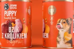 John Dog Pumpkin line Puppy Dzik z królikiem i dynią Mokra Karma dla psa op. 400g