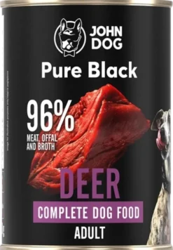 John Dog Pure Black Adult Deer Mokra Karma dla psa op. 400g