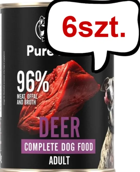 John Dog Pure Black Adult Deer Mokra Karma dla psa op. 400g Pakiet 6szt.