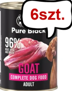 John Dog Pure Black Adult Goat Mokra Karma dla psa op. 400g Pakiet 6szt.
