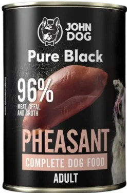 John Dog Pure Black Adult Pheasant Mokra Karma dla psa op. 400g