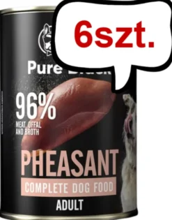 John Dog Pure Black Adult Pheasant Mokra Karma dla psa op. 400g Pakiet 6szt.
