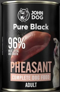 John Dog Pure Black Adult Pheasant Mokra Karma dla psa op. 400g Pakiet 6szt.