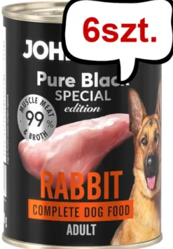 John Dog Pure Black Special Edition Adult Rabbit Mokra Karma dla psa op. 400g Pakiet 6szt.