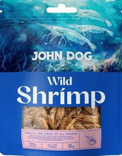 John Dog Wild Fish Shrimp przysmak suszone krewetki dla psa op. 55g