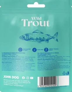 John Dog Wild Fish Trout przysmak z suszonym pstrągiem dla psa 100g