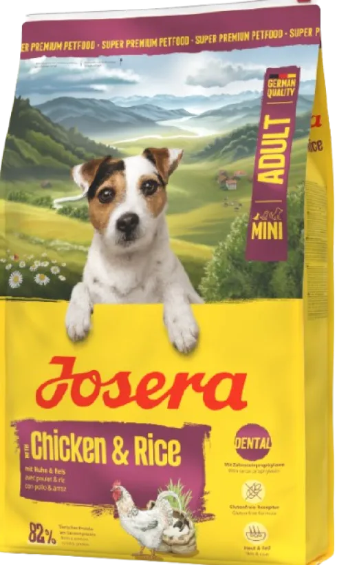 Josera Adult Mini Chicken&Rice Sucha Karma dla psa op. 10kg + Josera Meatlovers 6x400g GRATIS