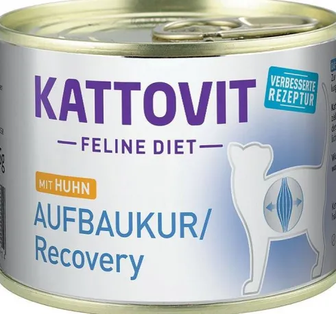 Kattovit Feline Diet Aufbaukur/Recovery z kurczakiem (Huhn) Mokra Karma dla kota op. 185g Pakiet 6szt.