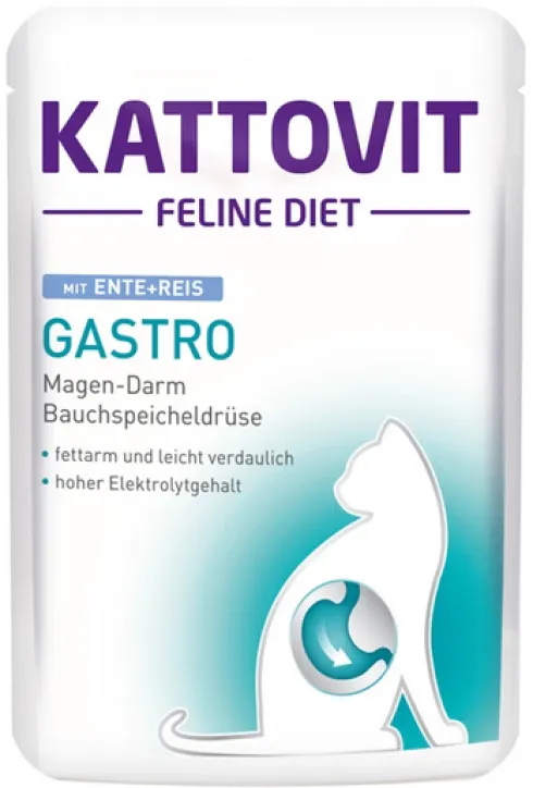 Kattovit Feline Diet Gastro z kaczką i ryżem (Ente+Reis) Mokra Karma dla kota op. 85g