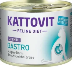 Kattovit Feline Diet Gastro z kaczką (Ente) Mokra Karma dla kota op. 185g Pakiet 6szt.