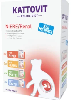 Kattovit Feline Diet Niere/Renal Neu Multipack Mokra Karma dla kota op. 12x85g