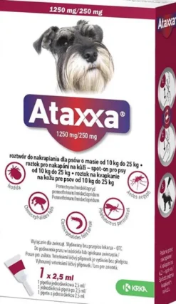 KRKA Ataxxa Krople na kleszcze i pchły dla psa 10-25kg op. 1x2.5ml
