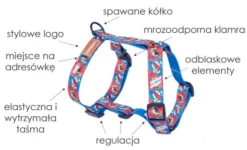 Lauren Design Szelki Guard dla psa rozm. XL kolor brązowy Stars nr kat. 22043500 WYPRZEDAŻ OSTATNIA SZTUKA