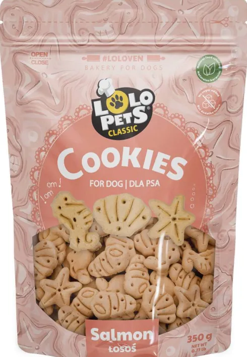 LoLo Pets Ciastka o smaku łososia dla psa op. 350g nr kat. 80807