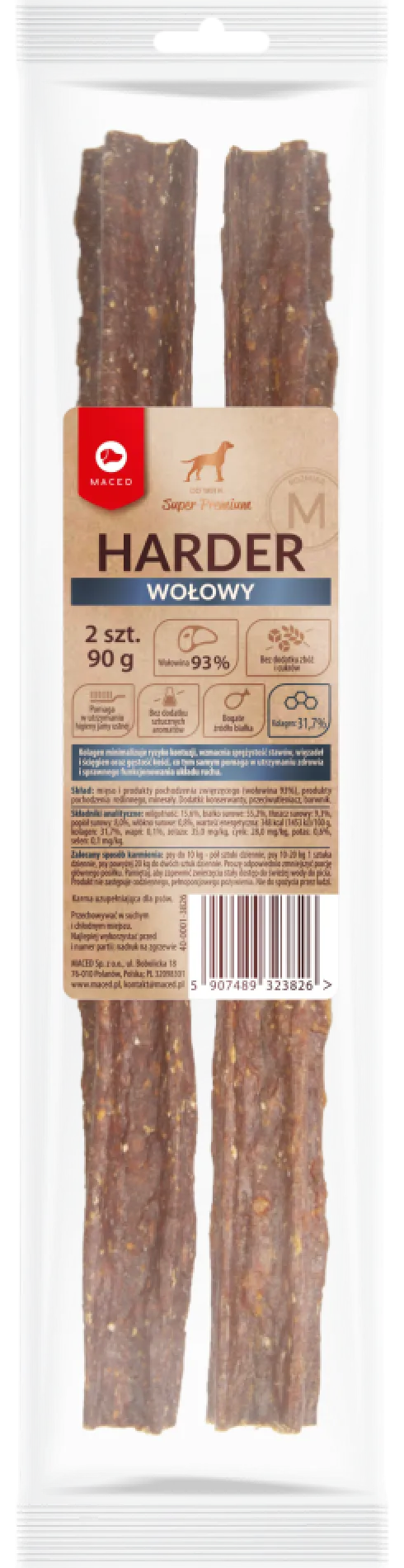 Maced Naturel Harder wołowy dla psa rozm. M 2szt.