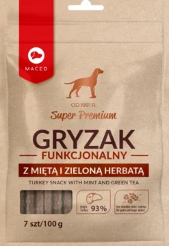 Maced Super Premium Gryzak Funkcjonalny Indyk z Miętą i Zieloną Herbatą dla psa op. 100g