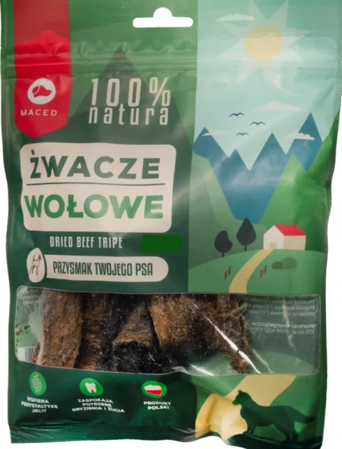 Maced Żwacze wołowe suszone dla psa op. 100g