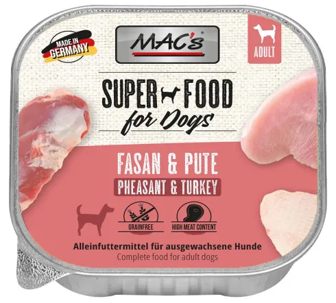 Mac's Adult Bażant z indykiem Mokra Karma dla psa op. 150g Pakiet 10szt.