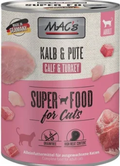 Mac's Adult Cielęcina z indykiem Mokra Karma dla kota op. 800g
