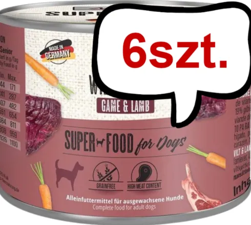 Mac's Adult Dziczyzna z jagnięciną Mokra Karma dla psa op. 200g Pakiet 6szt.