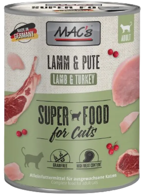 Mac's Adult Jagnięcina z indykiem Mokra Karma dla kota op. 800g