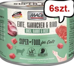 Mac's Adult Kaczka z królikiem i wołowiną Mokra Karma dla kota op. 200g Pakiet 6szt.