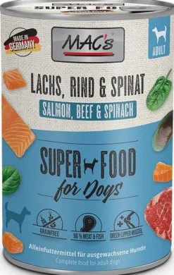 Mac's Adult Superfood Łosoś ze szpinakiem Mokra Karma dla psa op. 400g