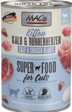 Mac's Kitten Cielęcina z kurzymi sercami Mokra Karma dla kociąt op. 400g