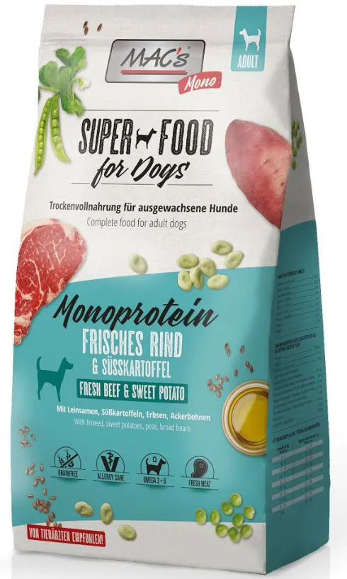 Mac's Monoprotein Adult Beef&Sweet Potato Sucha Karma dla psa op. 12kg