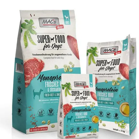Mac's Monoprotein Adult Beef&Sweet Potato Sucha Karma dla psa op. 12kg