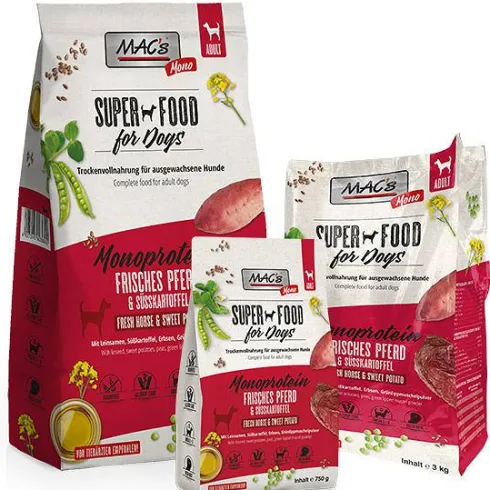 Mac's Monoprotein Adult Horse&Sweet Potato Sucha Karma dla psa op. 12kg