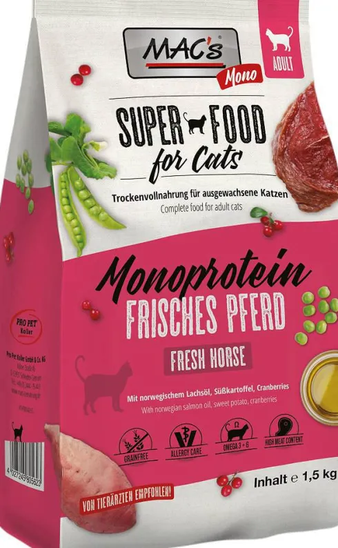Mac's Monoprotein Adult Horse Sucha Karma dla kota op. 1.5kg