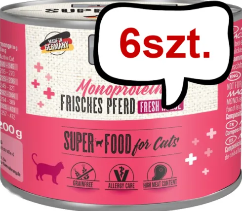 Mac's Monoprotein Konina Mokra Karma dla kota op. 200g Pakiet 6szt.