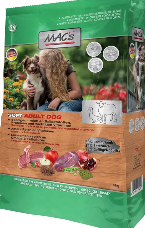 Mac's Soft Adult Lamb&Duck Sucha Karma Miękka dla psa op. 5kg