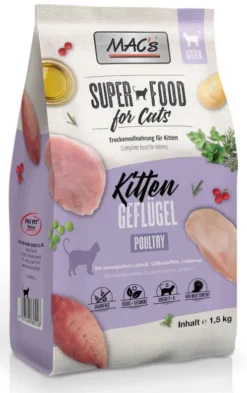 Mac's Superfood Kitten Poultry Sucha Karma dla kociąt op. 1.5kg