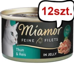 Miamor Feine Filets Adult Tuńczyk i ryż Mokra Karma dla kota op. 100g Puszka Pakiet 12szt.