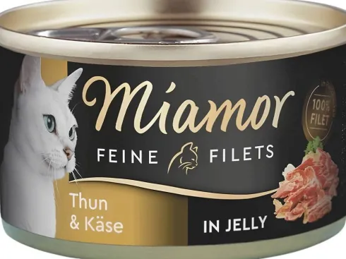 Miamor Feine Filets Adult Tuńczyk i ser Mokra Karma dla kota op. 100g Puszka