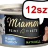 Miamor Feine Filets Naturell Adult Tuńczyk (Skipjack-Thunfisch) Mokra Karma dla kota op. 80g Pakiet 12szt.