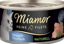 Miamor Feine Filets Naturell Adult Tuńczyk (Skipjack-Thunfisch) Mokra Karma dla kota op. 80g Pakiet 12szt.