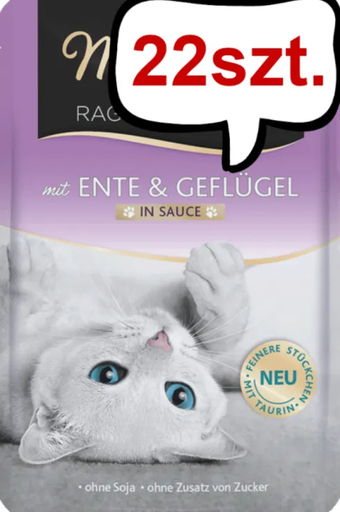 Miamor Ragout Royale Adult Kaczka i drób Mokra Karma dla kota op. 100g Pakiet 22szt.