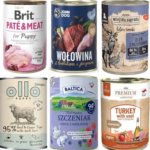Mix Starter Puppy Mokra Karma dla szczeniąt Pakiet Degustacyjny 6x400g