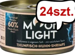 Moonlight Dinner nr 2 Tuńczyk, kurczak i krewetki Mokra Karma dla kota op. 80g Pakiet 24szt.