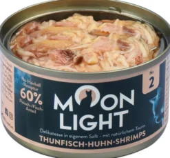 Moonlight Dinner nr 2 Tuńczyk, kurczak i krewetki Mokra Karma dla kota op. 80g Pakiet 24szt.