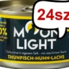 Moonlight Dinner nr 4 Tuńczyk, kurczak i łosoś Mokra Karma dla kota op. 80g Pakiet 24szt.